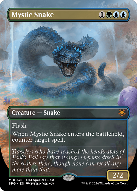 Mystic Snake (Borderless) [Outlaws of Thunder Junction Special Guests] Foil