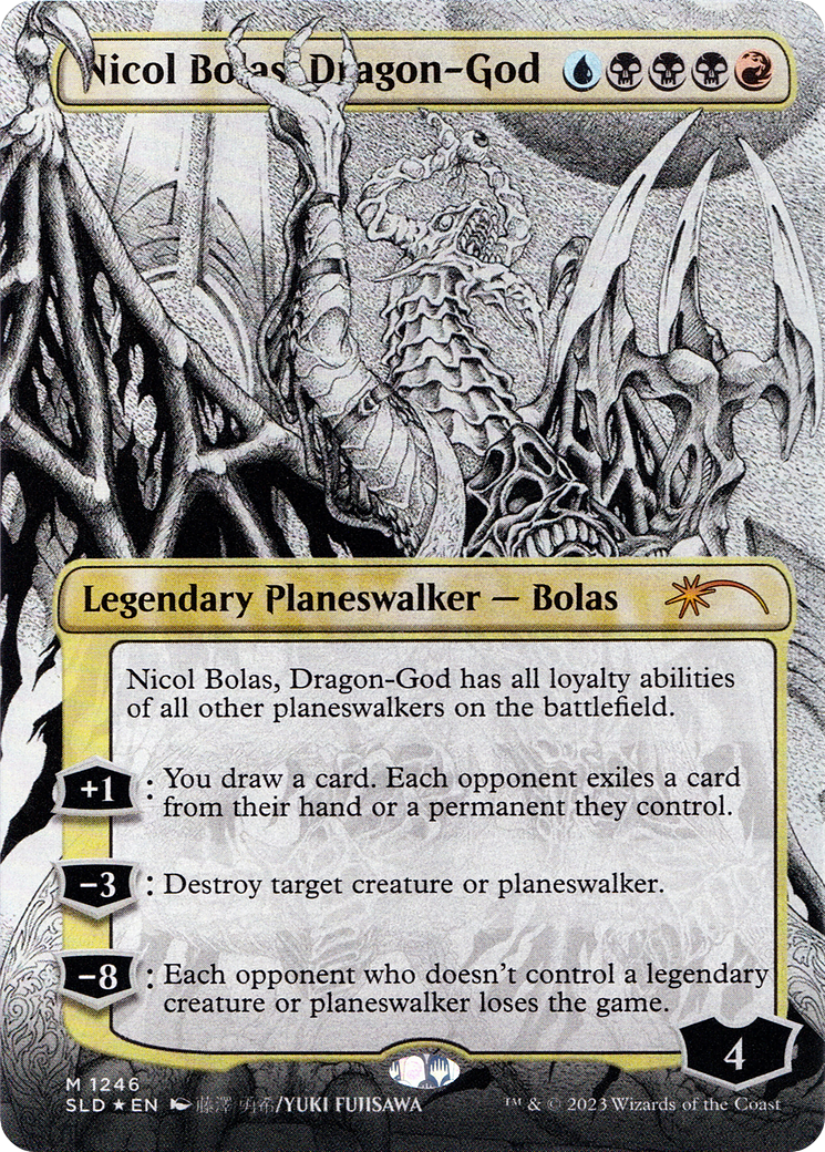 Nicol Bolas, Dragon-God (Borderless) [Secret Lair Drop Series] | Silver Goblin