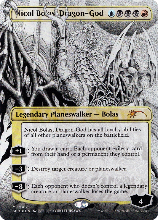 Nicol Bolas, Dragon-God (Borderless) [Secret Lair Drop Series]