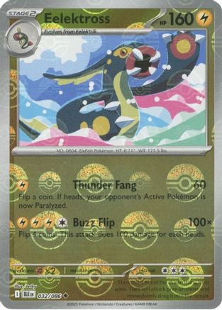 Eelektross (Poke Ball Pattern) (32) Reverse Holofoil - Black Bolt