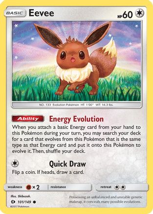 Eevee (101) Reverse Holofoil - Sun & Moon
