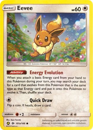 Eevee (101a) Holofoil - Sun & Moon