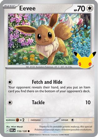 Eevee (116) Holofoil - 30th Celebration