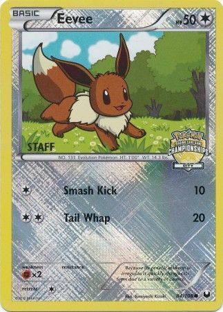 Eevee (City Championships) [Staff] (84) Reverse Holofoil - Dark Explorers