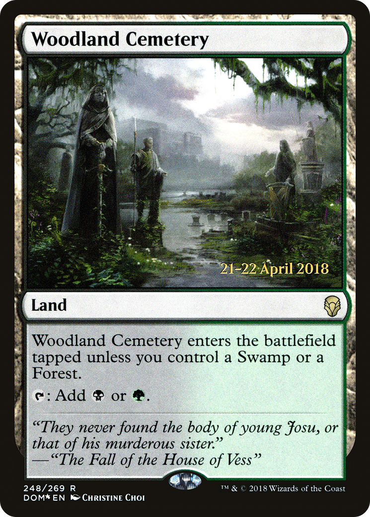 Woodland Cemetery [Dominaria Prerelease Promos] | Silver Goblin