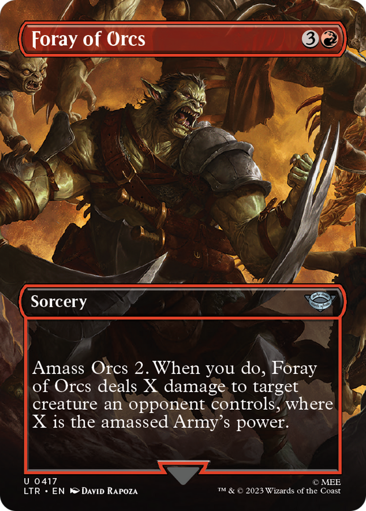 Foray of Orcs (Borderless Alternate Art) [The Lord of the Rings: Tales of Middle-Earth] Foil