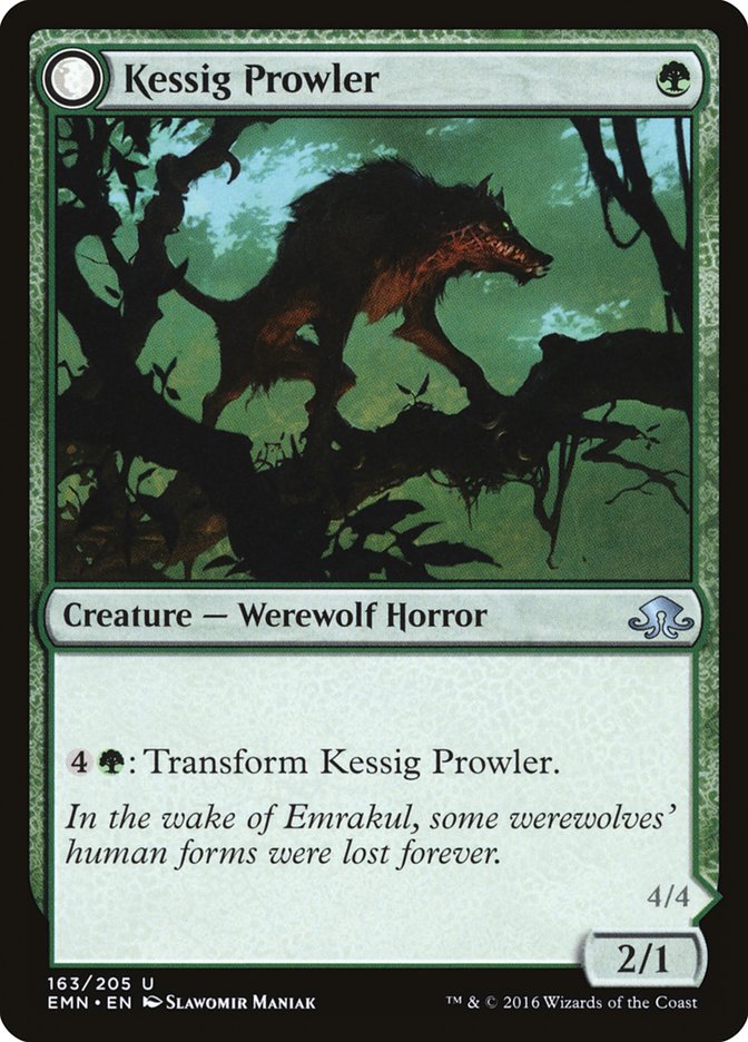 Kessig Prowler // Sinuous Predator [Eldritch Moon] Foil