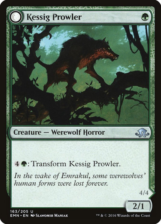 Kessig Prowler // Sinuous Predator [Eldritch Moon] Foil