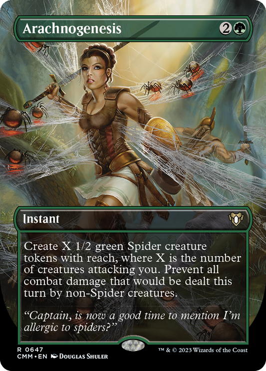 Arachnogenesis (Borderless Alternate Art) [Commander Masters] Foil