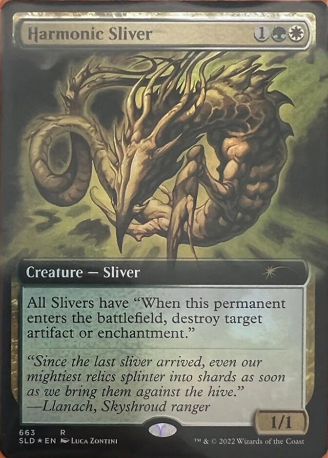 Harmonic Sliver (Extended Art) [Secret Lair Drop Promos] | Silver Goblin