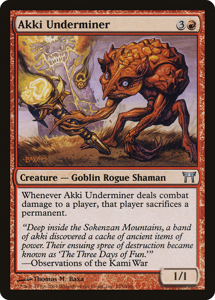 Akki Underminer [Champions of Kamigawa] Foil