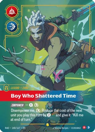 Ekko, Boy Who Shattered Time (Overnumbered) (168) Foil - Radiance