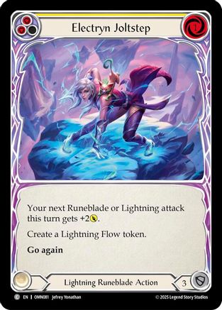 Electryn Joltstep (Yellow) (OMN081) Rainbow Foil - Omens of the Third Age