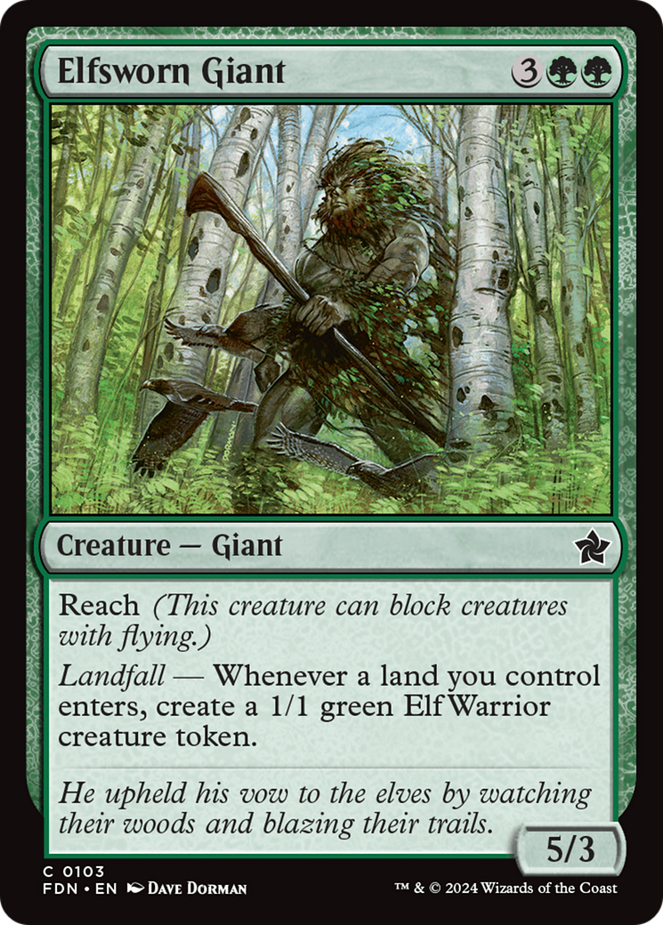 Elfsworn Giant (103) - Foundations Foil