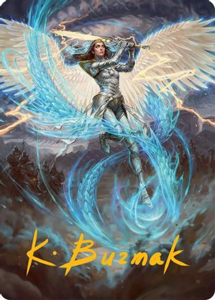 Elspeth, Storm Slayer (049s) Gold-Stamped - Art Series: Tarkir: Dragonstorm