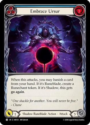 Embrace Ursur (Blue) (IAR131) Rainbow Foil - Usurp the Shadow Throne