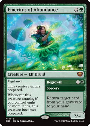 Emeritus of Abundance // Regrowth (145) - Secrets of Strixhaven