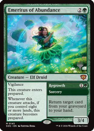 Emeritus of Abundance // Regrowth (Promo Pack) (145) Foil - Secrets of Strixhaven
