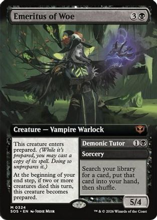 Emeritus of Woe (Extended Art) (324) Foil - Secrets of Strixhaven