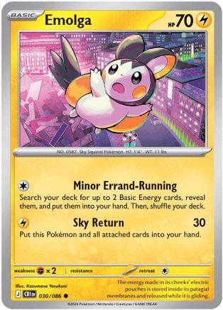 Emolga (30) Reverse Holofoil - Chaos Rising