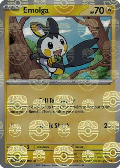 Emolga (Master Ball Pattern) (29) Reverse Holofoil - Black Bolt