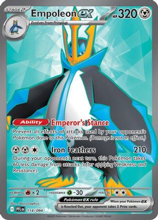 Empoleon ex (Full Art) (114) Holofoil - Phantasmal Flames