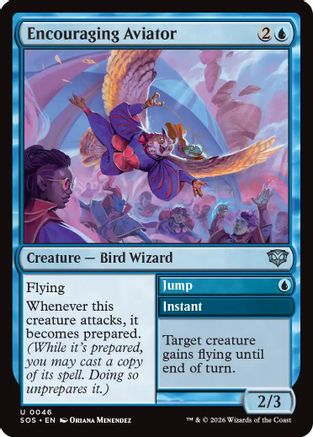 Encouraging Aviator (046) Foil - Secrets of Strixhaven