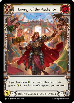 Energy of the Audience (Yellow) (GEM159) Rainbow Foil - Gem Pack 5
