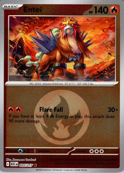 Entei (Energy Symbol Pattern) (25) Reverse Holofoil - Ascended Heroes
