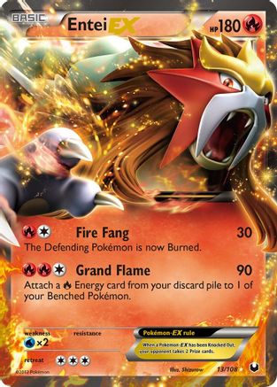 Entei EX (13) Holofoil - Dark Explorers