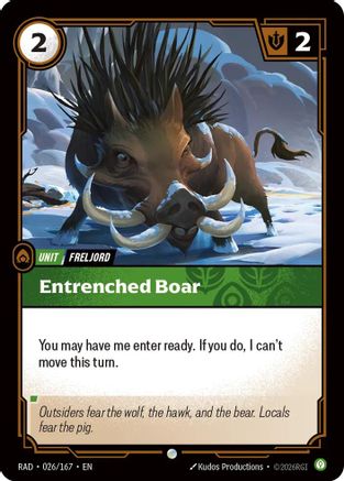 Entrenched Boar (026) - Radiance