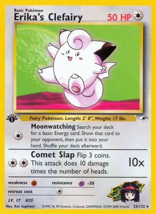 Erika's Clefairy (25) (1st Edition) - Gym Heroes