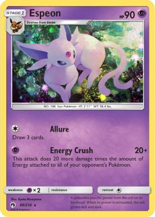 Espeon (Cosmos Holo) (Blister Exclusive) (89) Holofoil - Lost Thunder