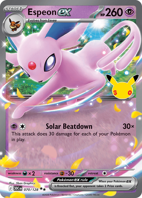 Espeon ex (70) Holofoil - 30th Celebration