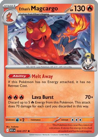 Ethan's Magcargo (24) Reverse Holofoil - Ascended Heroes