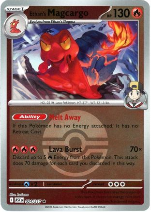 Ethan's Magcargo (Poke Ball) (24) Reverse Holofoil - Ascended Heroes