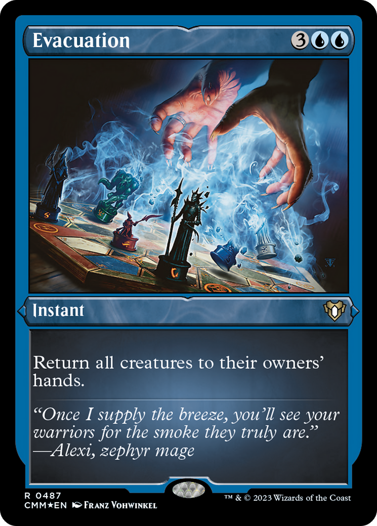 Evacuation (487) Etched Foil - Commander Masters
