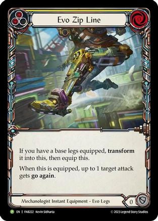 Evo Zip Line (FAB222) Rainbow Foil - Flesh and Blood: Promo Cards