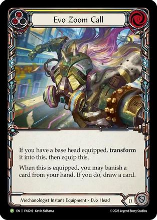 Evo Zoom Call (FAB219) Rainbow Foil - Flesh and Blood: Promo Cards