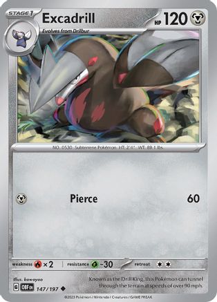 Excadrill (147) Reverse Holofoil - Obsidian Flames