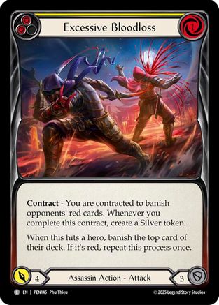 Excessive Bloodloss (Yellow) (PEN145) Rainbow Foil - Compendium of Rathe