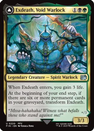 Exdeath, Void Warlock // Neo Exdeath, Dimension's End (220) Foil - FINAL FANTASY