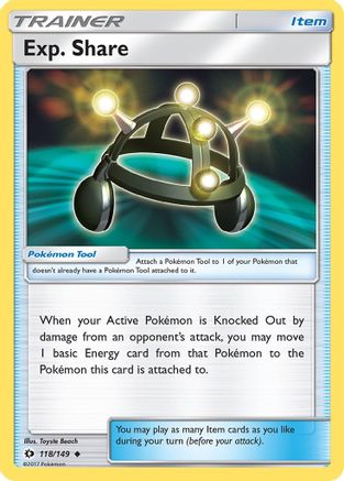 Exp. Share (118) Reverse Holofoil - Sun & Moon