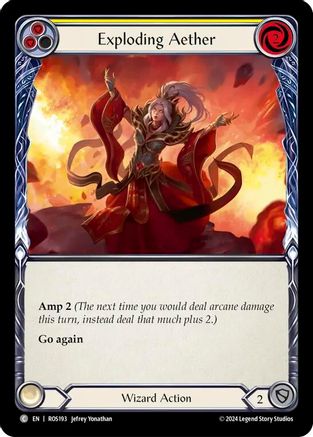 Exploding Aether (Yellow) (ROS193) Rainbow Foil - Rosetta