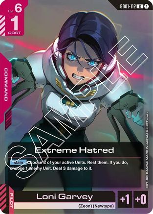 Extreme Hatred (GD01-112) Holofoil - Newtype Rising