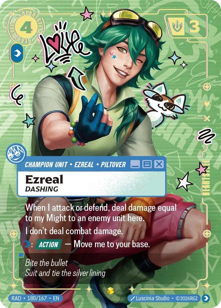 Ezreal, Dashing (Overnumbered) (180) Foil - Radiance