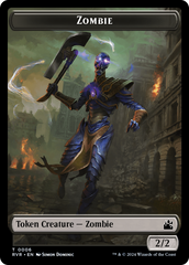 Spirit (0018) // Zombie Double-Sided Token [Ravnica Remastered Tokens] | Silver Goblin