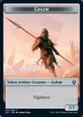 Golem (027) // Thopter Double-Sided Token [Commander 2021 Tokens] | Silver Goblin