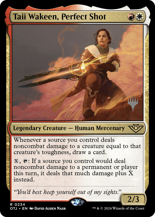 Taii Wakeen, Perfect Shot (Promo Pack) [Outlaws of Thunder Junction Promos] Foil