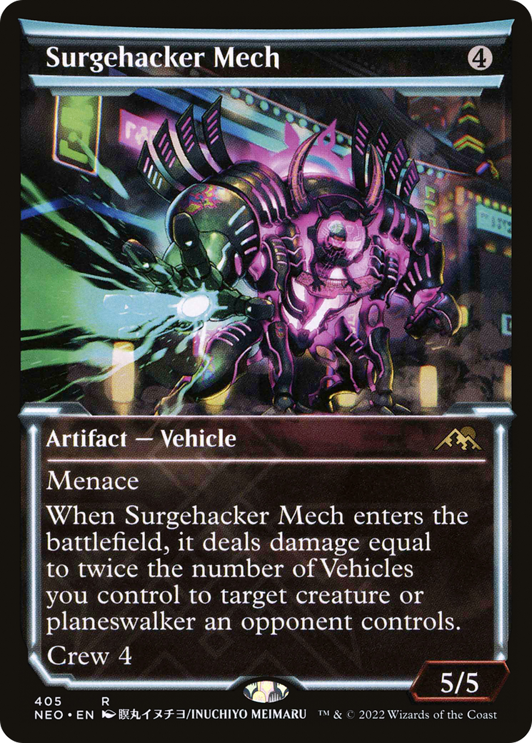 Surgehacker Mech (Showcase Soft Glow) [Kamigawa: Neon Dynasty] Foil